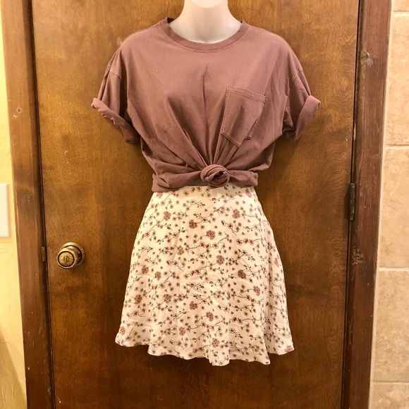 Floral print zip-up skater skirt l. NWT sz Large - Picture 3 of 8